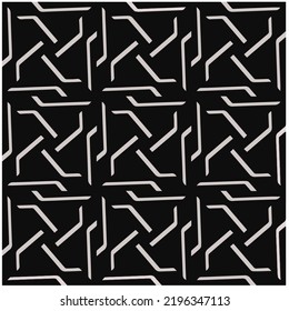 Design seamless monochrome geometric pattern. Abstract background. Vector art.Perfect for site backdrop, wrapping paper, wallpaper, textile and surface design. 