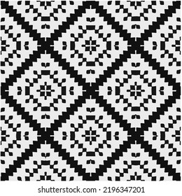 Design seamless monochrome geometric pattern. Abstract background. Vector art.Perfect for site backdrop, wrapping paper, wallpaper, textile and surface design. 