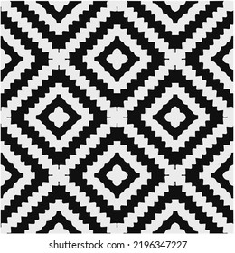 Design seamless monochrome geometric pattern. Abstract background. Vector art.Perfect for site backdrop, wrapping paper, wallpaper, textile and surface design. 