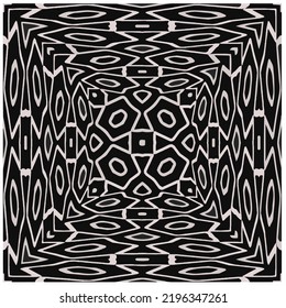 Design seamless monochrome geometric pattern. Abstract background. Vector art.Perfect for site backdrop, wrapping paper, wallpaper, textile and surface design. 