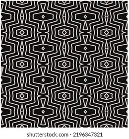 Design seamless monochrome geometric pattern. Abstract background. Vector art.Perfect for site backdrop, wrapping paper, wallpaper, textile and surface design. 