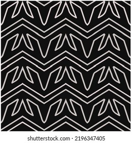 Design seamless monochrome geometric pattern. Abstract background. Vector art.Perfect for site backdrop, wrapping paper, wallpaper, textile and surface design. 