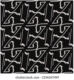 Design seamless monochrome geometric pattern. Abstract background. Vector art.Perfect for site backdrop, wrapping paper, wallpaper, textile and surface design. 