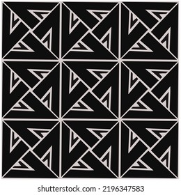 Design seamless monochrome geometric pattern. Abstract background. Vector art.Perfect for site backdrop, wrapping paper, wallpaper, textile and surface design. 