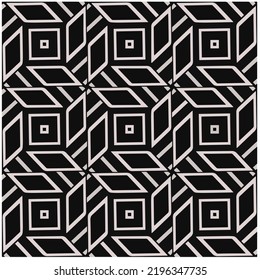 Entwurf nahtloser monochromer geometrischer Muster. Abstrakter Hintergrund. Vector art.Perfekt für Website-Hintergrund, Wickelpapier, Tapete, Textil und Oberflächendesign. 