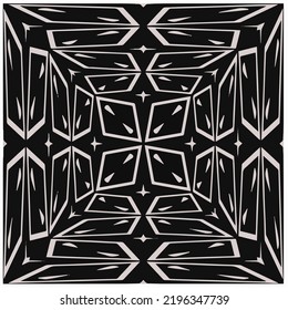 Design seamless monochrome geometric pattern. Abstract background. Vector art.Perfect for site backdrop, wrapping paper, wallpaper, textile and surface design. 