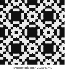 Design seamless monochrome geometric pattern. Abstract background. Vector art.Perfect for site backdrop, wrapping paper, wallpaper, textile and surface design. 