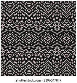 Entwurf nahtloser monochromer geometrischer Muster. Abstrakter Hintergrund. Vector art.Perfekt für Website-Hintergrund, Wickelpapier, Tapete, Textil und Oberflächendesign. 