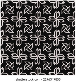 Design seamless monochrome geometric pattern. Abstract background. Vector art.Perfect for site backdrop, wrapping paper, wallpaper, textile and surface design. 