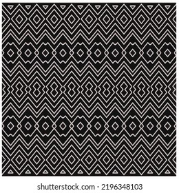 Design seamless monochrome geometric pattern. Abstract background. Vector art.Perfect for site backdrop, wrapping paper, wallpaper, textile and surface design. 