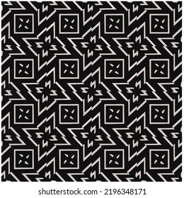 Design seamless monochrome geometric pattern. Abstract background. Vector art.Perfect for site backdrop, wrapping paper, wallpaper, textile and surface design. 