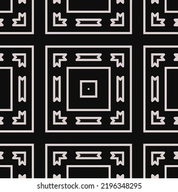 Design seamless monochrome geometric pattern. Abstract background. Vector art.Perfect for site backdrop, wrapping paper, wallpaper, textile and surface design. 