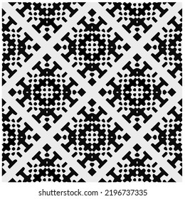 
Entwurf nahtloser monochromer geometrischer Muster. Abstrakter Hintergrund. Vector art.Perfekt für Website-Hintergrund, Wickelpapier, Tapete, Textil und Oberflächendesign. 