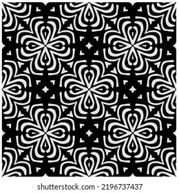 Diseño de un patrón geométrico monocromo sin fisuras. Antecedentes abstractos. Arte vectorial.Perfecto para el fondo del sitio, papel envolvente, papel tapiz, textil y diseño de superficie. 
