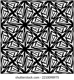 Design seamless monochrome geometric pattern. Abstract background. Vector art.Perfect for site backdrop, wrapping paper, wallpaper, textile and surface design. 