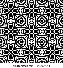 Design seamless monochrome geometric pattern. Abstract background. Vector art.Perfect for site backdrop, wrapping paper, wallpaper, textile and surface design. 