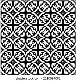 Design seamless monochrome geometric pattern. Abstract background. Vector art.Perfect for site backdrop, wrapping paper, wallpaper, textile and surface design. 
