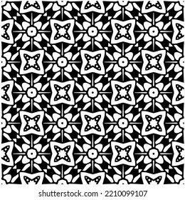 Design seamless monochrome geometric pattern. Abstract background. Vector art.Perfect for site backdrop, wrapping paper, wallpaper, textile and surface design. 