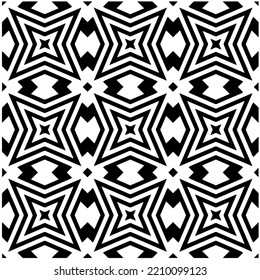 Design seamless monochrome geometric pattern. Abstract background. Vector art.Perfect for site backdrop, wrapping paper, wallpaper, textile and surface design. 