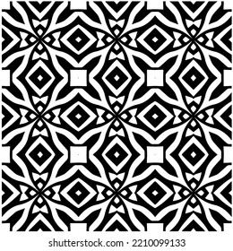 Design seamless monochrome geometric pattern. Abstract background. Vector art.Perfect for site backdrop, wrapping paper, wallpaper, textile and surface design. 