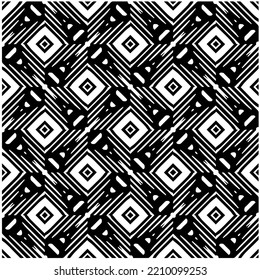 Design seamless monochrome geometric pattern. Abstract background. Vector art.Perfect for site backdrop, wrapping paper, wallpaper, textile and surface design. 