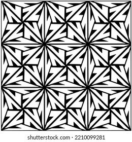 Design seamless monochrome geometric pattern. Abstract background. Vector art.Perfect for site backdrop, wrapping paper, wallpaper, textile and surface design. 