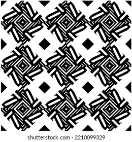 Design seamless monochrome geometric pattern. Abstract background. Vector art.Perfect for site backdrop, wrapping paper, wallpaper, textile and surface design. 
