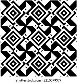 Design seamless monochrome geometric pattern. Abstract background. Vector art.Perfect for site backdrop, wrapping paper, wallpaper, textile and surface design. 