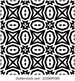 Design seamless monochrome geometric pattern. Abstract background. Vector art.Perfect for site backdrop, wrapping paper, wallpaper, textile and surface design. 