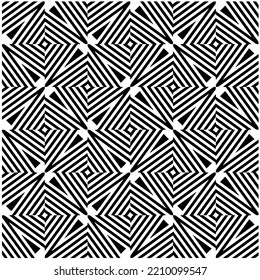 Design seamless monochrome geometric pattern. Abstract background. Vector art.Perfect for site backdrop, wrapping paper, wallpaper, textile and surface design. 