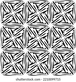 Design seamless monochrome geometric pattern. Abstract background. Vector art.Perfect for site backdrop, wrapping paper, wallpaper, textile and surface design. 
