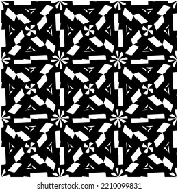 Design seamless monochrome geometric pattern. Abstract background. Vector art.Perfect for site backdrop, wrapping paper, wallpaper, textile and surface design. 