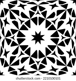 Design seamless monochrome geometric pattern. Abstract background. Vector art.Perfect for site backdrop, wrapping paper, wallpaper, textile and surface design. 