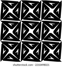 Design seamless monochrome geometric pattern. Abstract background. Vector art.Perfect for site backdrop, wrapping paper, wallpaper, textile and surface design. 