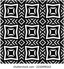Design seamless monochrome geometric pattern. Abstract background. Vector art.Perfect for site backdrop, wrapping paper, wallpaper, textile and surface design. 