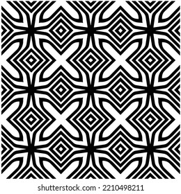 Design seamless monochrome geometric pattern. Abstract background. Vector art.Perfect for site backdrop, wrapping paper, wallpaper, textile and surface design. 