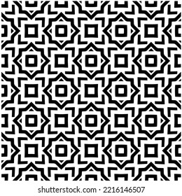 Design seamless monochrome geometric pattern. Abstract background. Vector art.Perfect for site backdrop, wrapping paper, wallpaper, textile and surface design. 