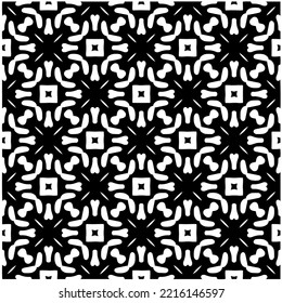 Entwurf nahtloser monochromer geometrischer Muster. Abstrakter Hintergrund. Vector art.Perfekt für Website-Hintergrund, Wickelpapier, Tapete, Textil und Oberflächendesign. 