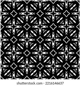 Design seamless monochrome geometric pattern. Abstract background. Vector art.Perfect for site backdrop, wrapping paper, wallpaper, textile and surface design. 