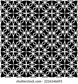 Design seamless monochrome geometric pattern. Abstract background. Vector art.Perfect for site backdrop, wrapping paper, wallpaper, textile and surface design. 