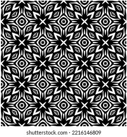 Design seamless monochrome geometric pattern. Abstract background. Vector art.Perfect for site backdrop, wrapping paper, wallpaper, textile and surface design. 