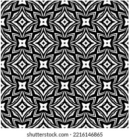 Design seamless monochrome geometric pattern. Abstract background. Vector art.Perfect for site backdrop, wrapping paper, wallpaper, textile and surface design. 