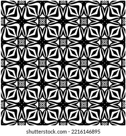 Design seamless monochrome geometric pattern. Abstract background. Vector art.Perfect for site backdrop, wrapping paper, wallpaper, textile and surface design. 