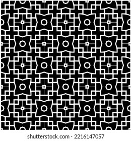 Design seamless monochrome geometric pattern. Abstract background. Vector art.Perfect for site backdrop, wrapping paper, wallpaper, textile and surface design. 