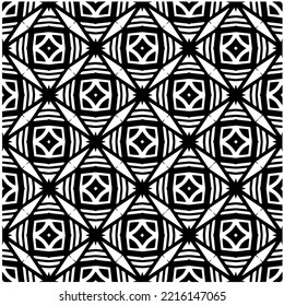 Entwurf nahtloser monochromer geometrischer Muster. Abstrakter Hintergrund. Vector art.Perfekt für Website-Hintergrund, Wickelpapier, Tapete, Textil und Oberflächendesign. 
