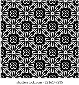 Design seamless monochrome geometric pattern. Abstract background. Vector art.Perfect for site backdrop, wrapping paper, wallpaper, textile and surface design. 