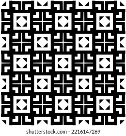Design seamless monochrome geometric pattern. Abstract background. Vector art.Perfect for site backdrop, wrapping paper, wallpaper, textile and surface design. 