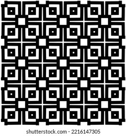 Design seamless monochrome geometric pattern. Abstract background. Vector art.Perfect for site backdrop, wrapping paper, wallpaper, textile and surface design. 