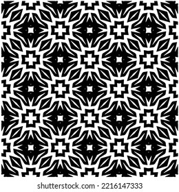 Design seamless monochrome geometric pattern. Abstract background. Vector art.Perfect for site backdrop, wrapping paper, wallpaper, textile and surface design. 