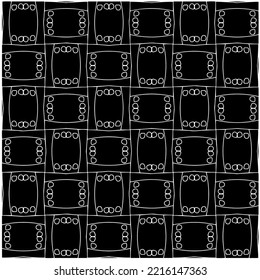 Diseño de un patrón geométrico monocromo sin fisuras. Antecedentes abstractos. Arte vectorial.Perfecto para el fondo del sitio, papel envolvente, papel tapiz, textil y diseño de superficie. 